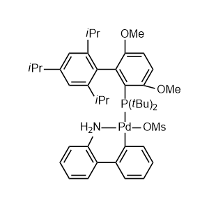 甲磺酸-2-(二叔丁基膦基)-3,6-二甲氧基-2',4',6'-三異丙基-1,1'-聯苯(2-氨基-1,1'-聯苯-2-基)鈀(II)