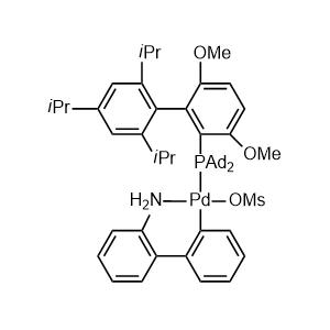 甲磺酸-2-(二-1-金剛烷基膦基)-3,6-二甲氧基-2',4',6'-三異丙基-1,1'-聯苯(2-氨基-1,1'-聯苯-2-基)鈀(II)